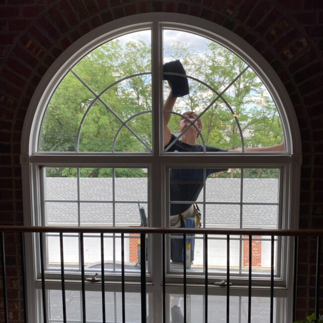 family window washing