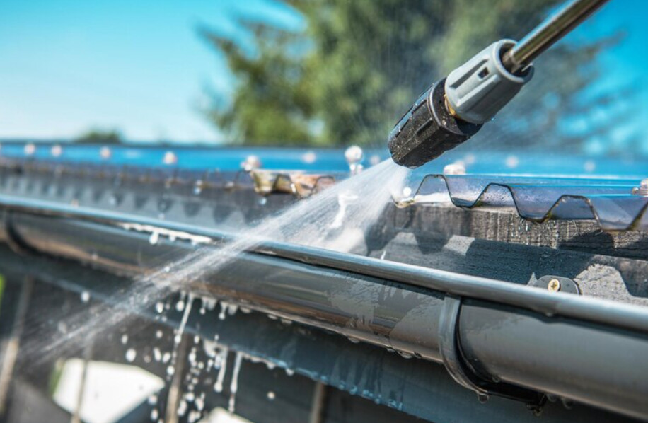 roof cleaning using power washer