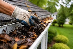 Expert gutter cleaning service protecting homes in Naperville and Aurora IL by Family Window Washing