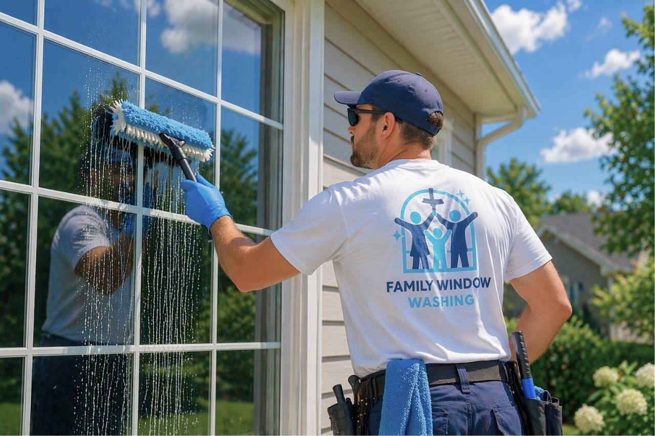 window sill cleaning Plainfield Romeoville IL detailed frame and track cleaning