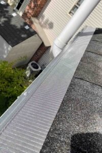 gutter cleaning Hinsdale Naperville IL debris along roofline gutter