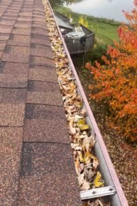 gutter cleaning Hinsdale Naperville IL leaf buildup removal service