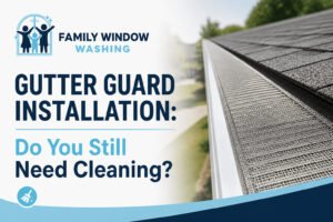 gutter guard installation on residential roof system