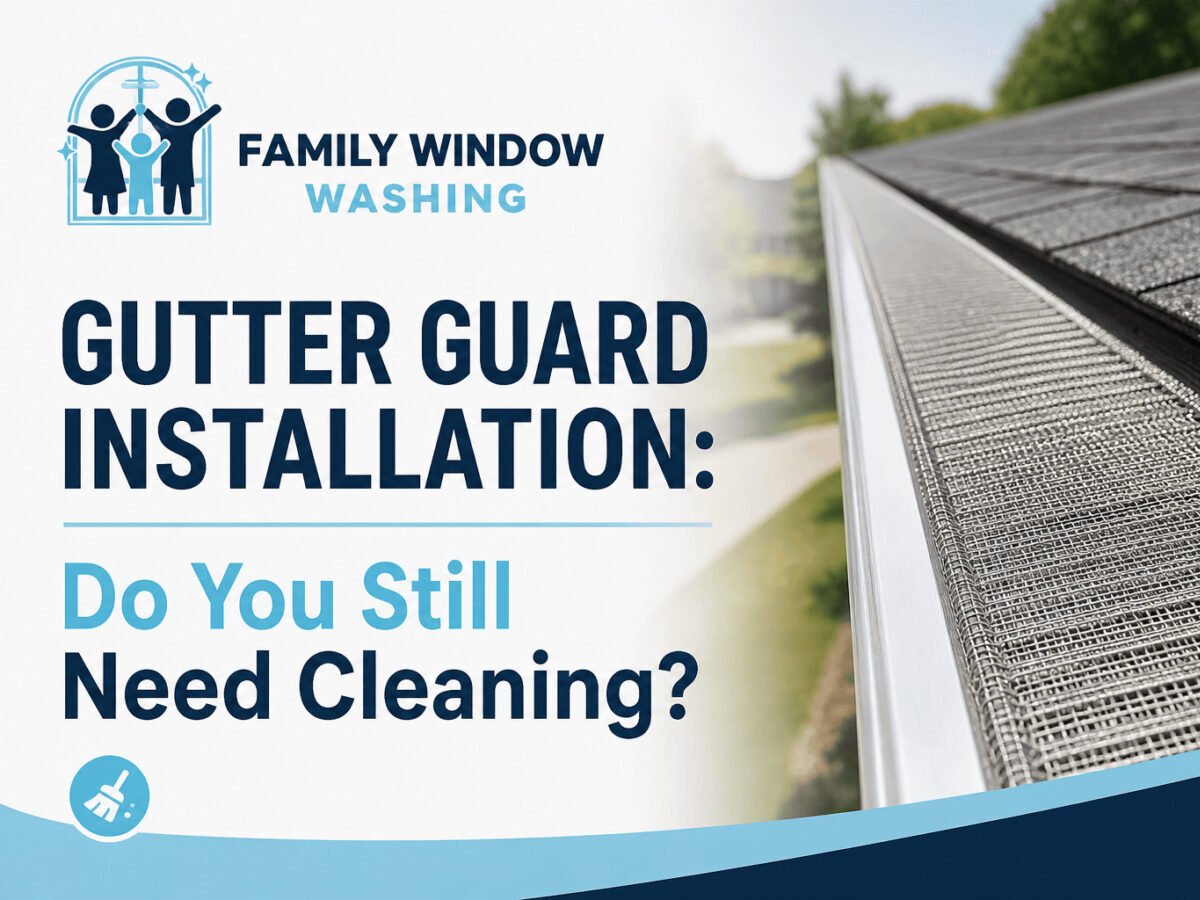 gutter guard installation on residential roof system