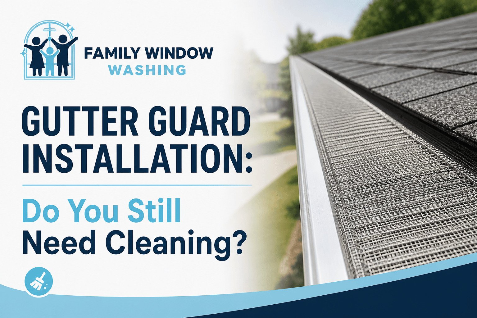 gutter guard installation on residential roof system