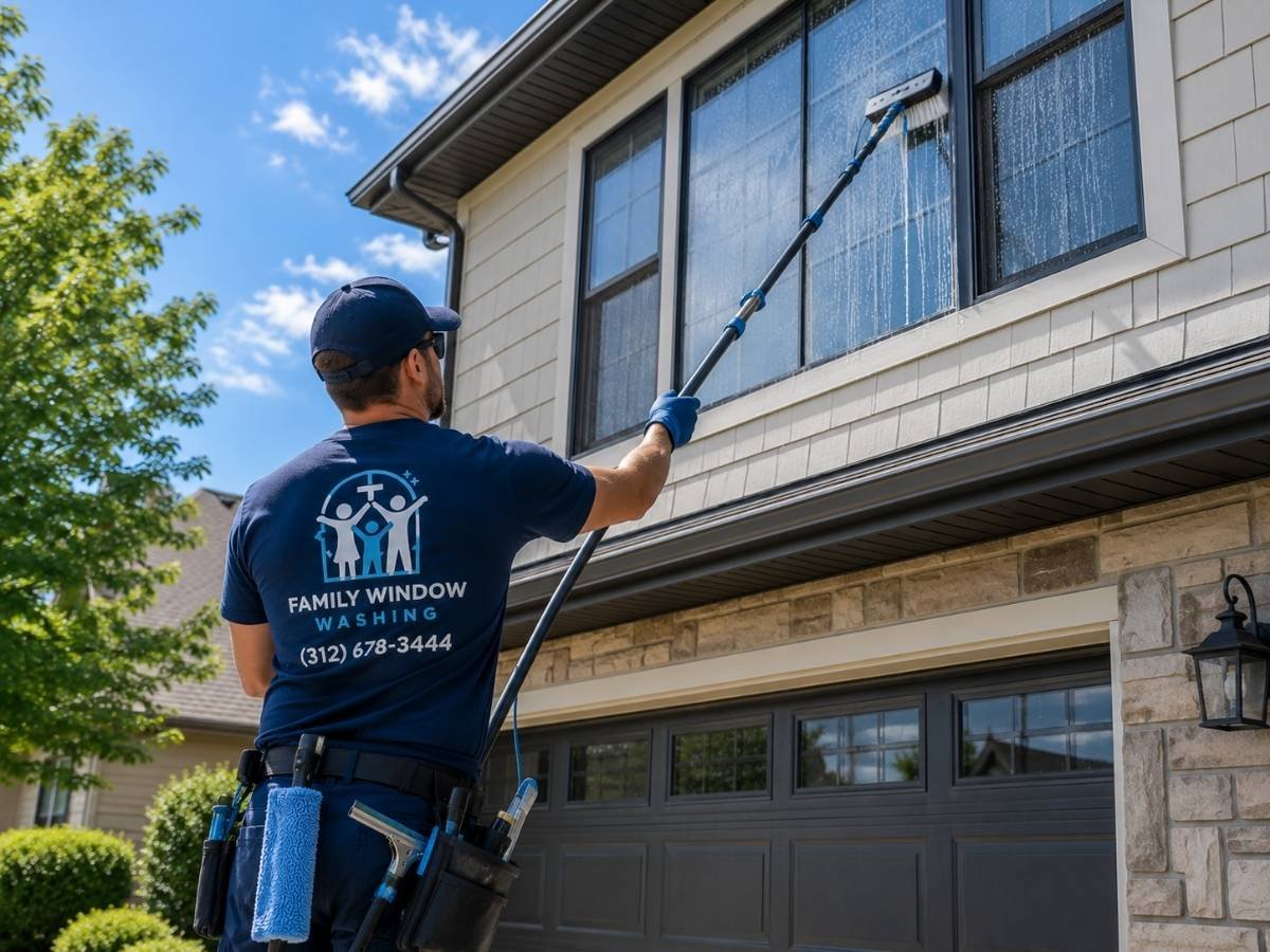Professional Window Cleaning including window screens and frames
