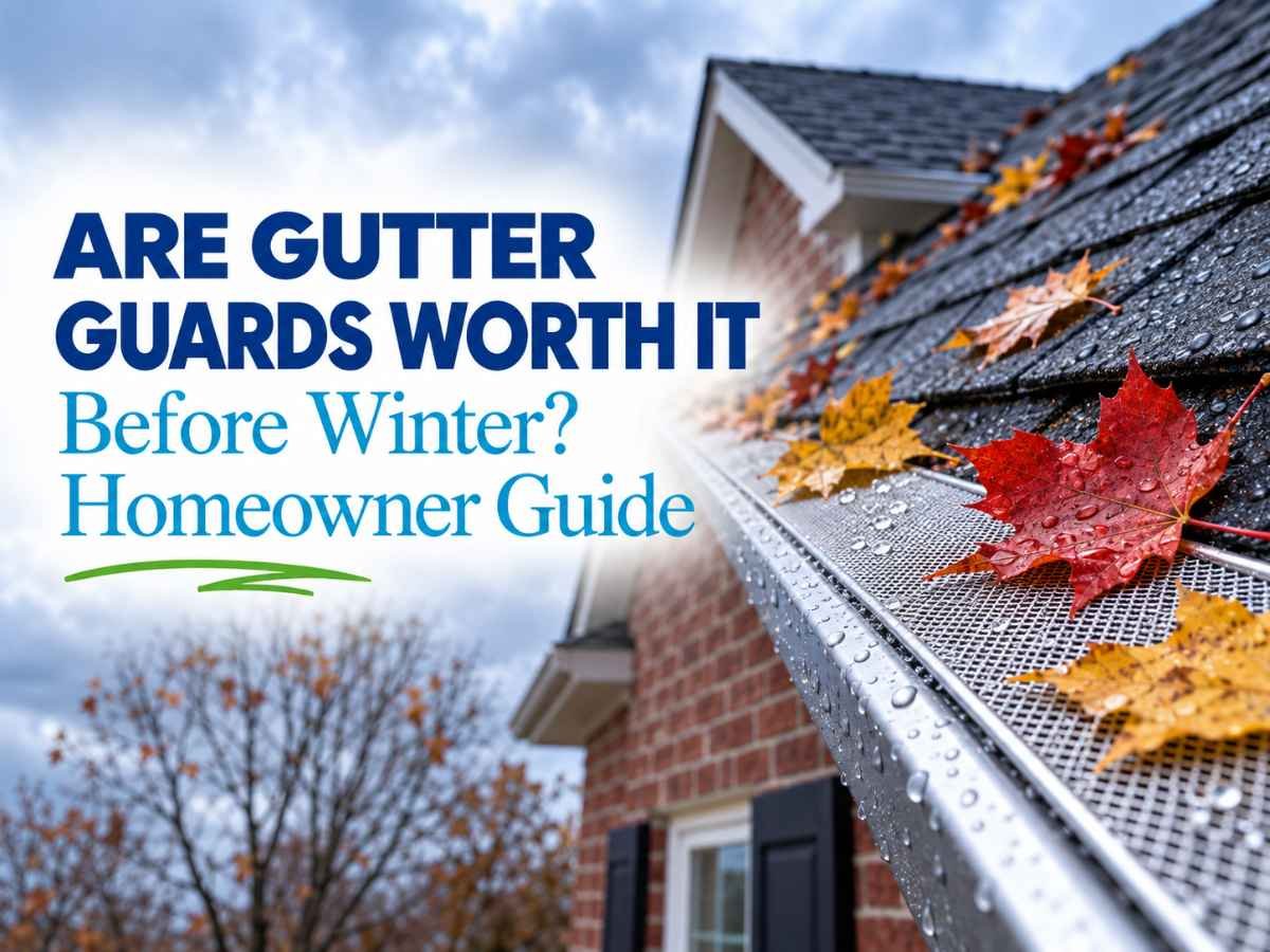 gutter guards installed on a home gutter to prevent ice dams in Naperville, IL